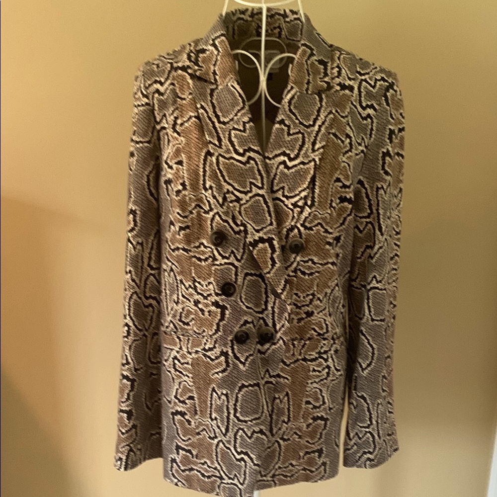 CAbi Brown and Black Paisley Blazer